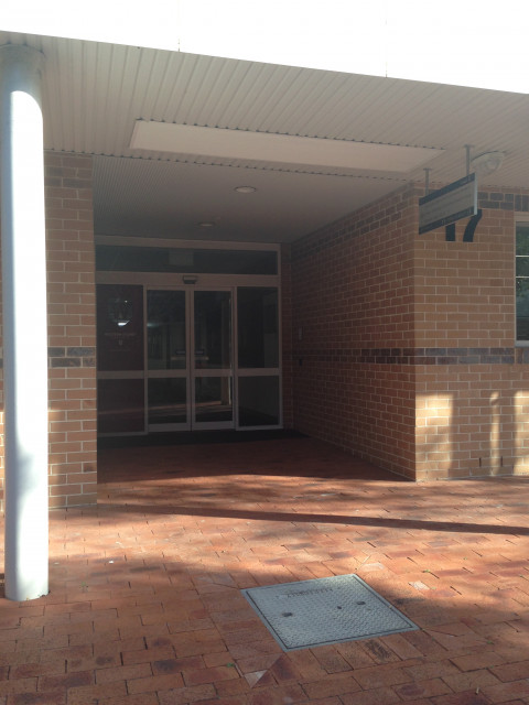 One of the side entrances