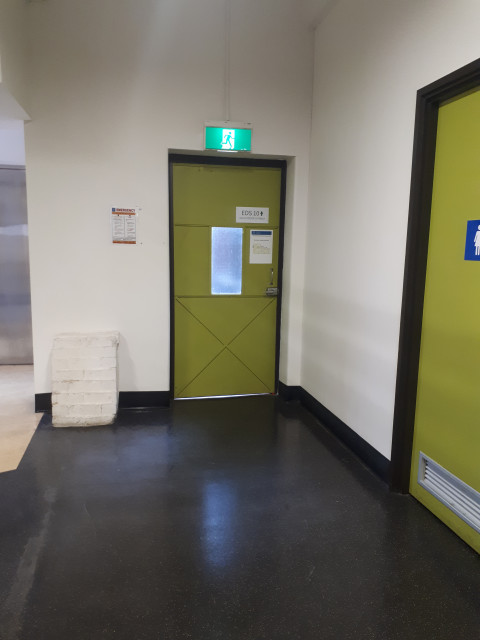 Out through this door