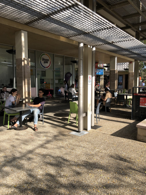 Outdoor studying at the heart of the campus