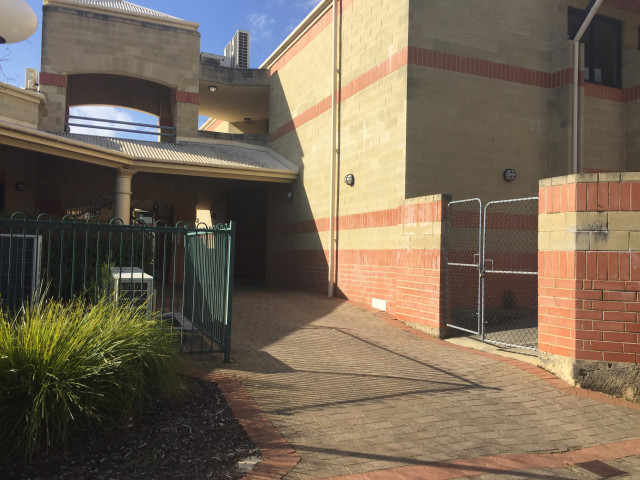 Path leading to west entrance