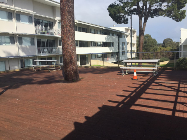 Patio area and outdoor seating