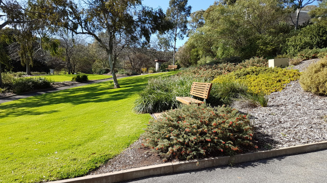 Perfect individual or group study spot in nice weather.