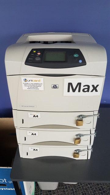Printer details.