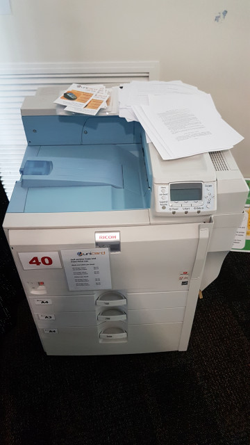 Printer details.