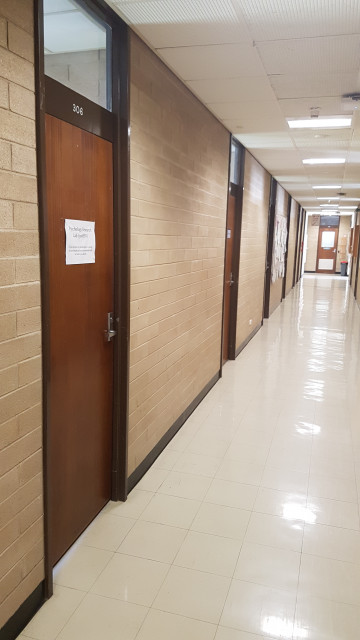 Psychology research lab 306 (left of door)