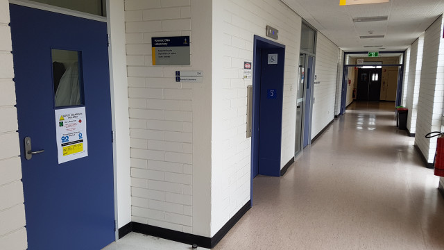 Research lab 330 in the west corridor.