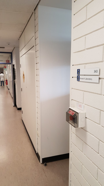Research lab 343 in the southwest corridor.