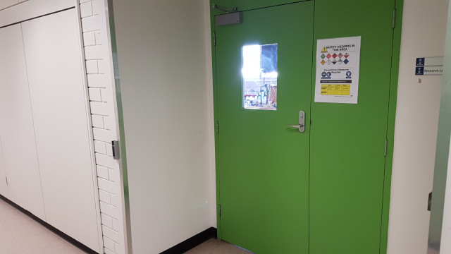 Research laboratory 212 main door.