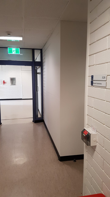 Research laboratory 3126 in the east corridor.