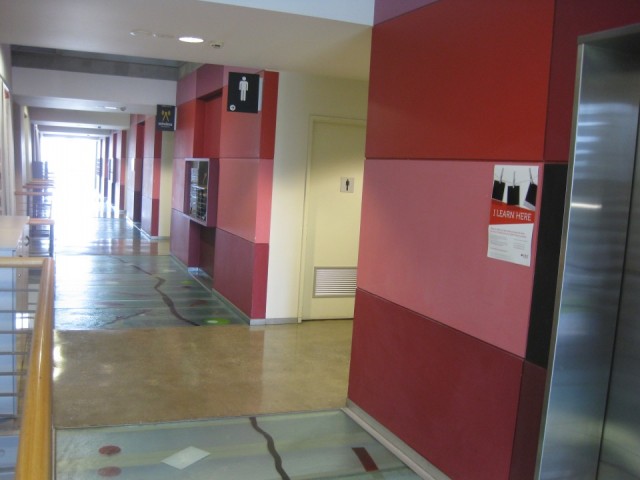 Right past elevator