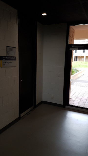 Room 112 from the staircase.