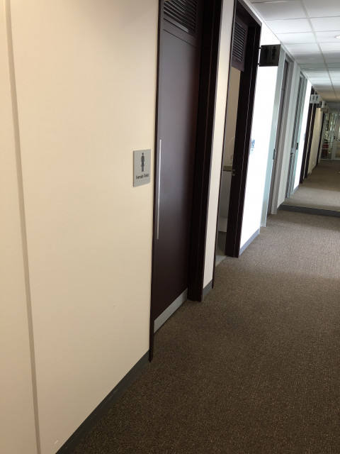 Second door on left