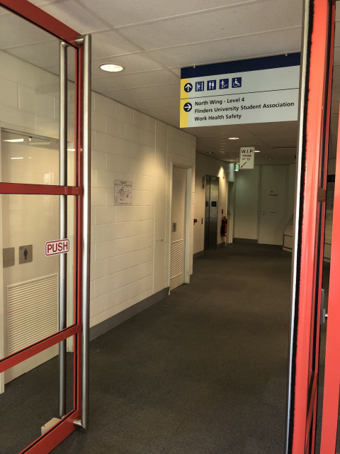 Second door on left from main staircase