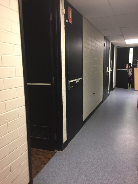 Second door on the left