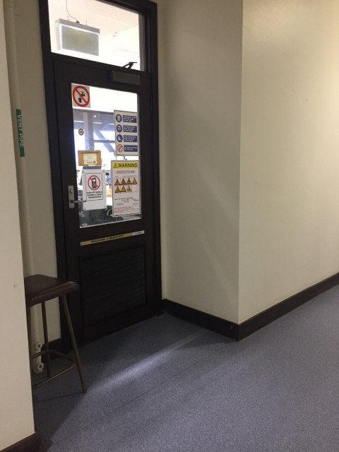 Second entrance further down the corridor