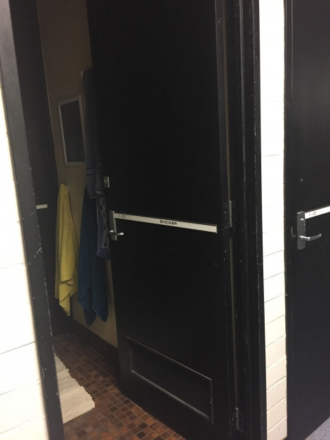 Shower room entrance