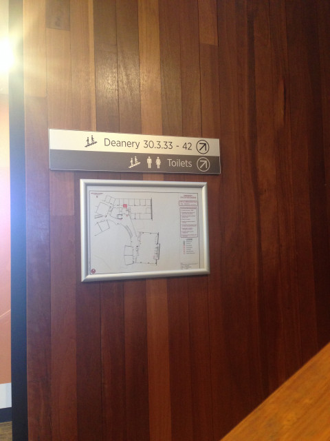 Sign to the Deanery