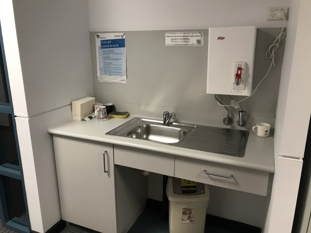 Sink and water boiler