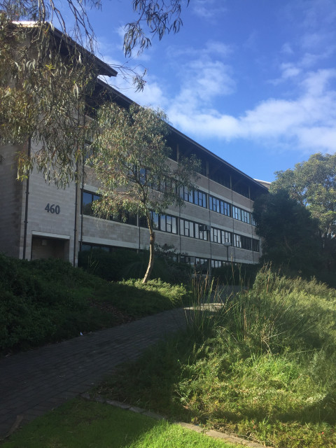 South side of the building