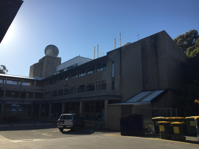 South side of the building