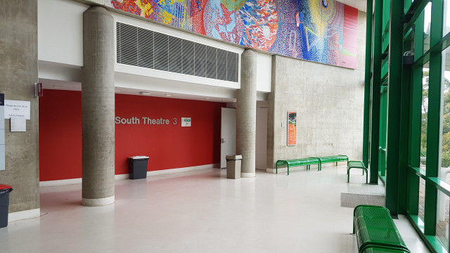 South Theatre 3 entrance just inside the lakeside entrance to the building.