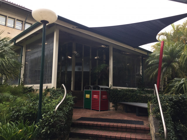 South veranda of the building