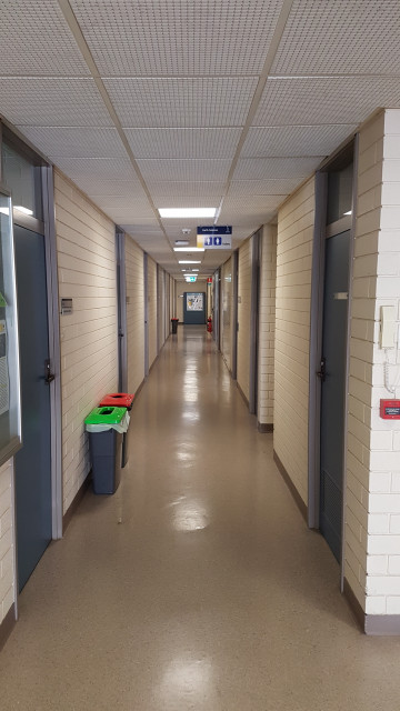 Staff offices 204-219 from the southeast SILC entrance.