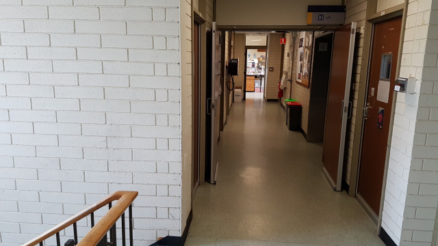 Staff offices 334-341 from the southwest staircase.