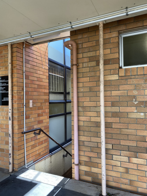 Stair entrance down to levels 1 and 2