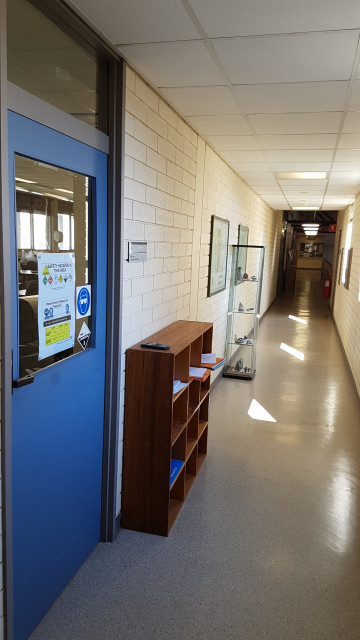 Teaching lab 234 from the northeast corner of the building.
