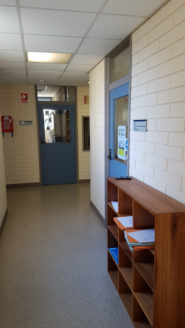 Teaching lab 234 in the northeast corner of the building.