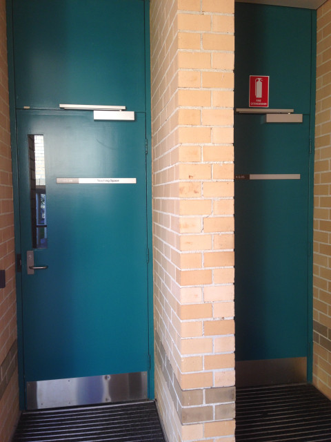 The door on the left is another entrance