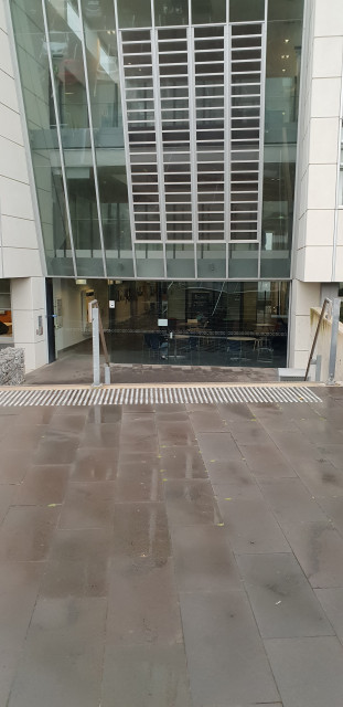 The entrance to level 3 from the carpark