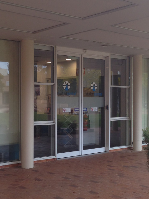 The entrance to Student Central