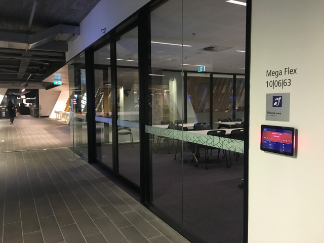 This is the other Megaflex room on the corner beside the libraries main entrance on level 6.
