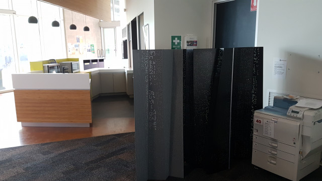 Unicard printer from outside rooms 7, 8 & 9.