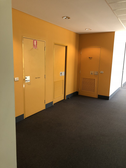 View from side with stairs