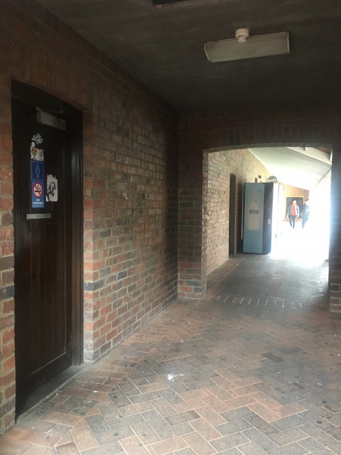 View from the alley between building 106A and 106B