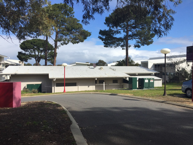 View of the back of the building from carpark 6