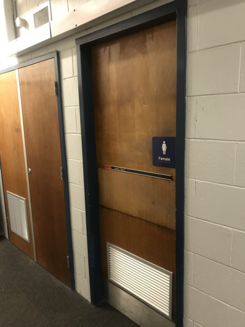 View of toilet entry
