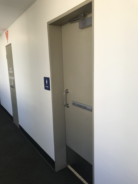 View of toilet entry