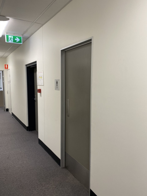 View of toilet entry