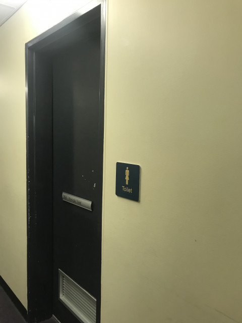 View of toilet entry