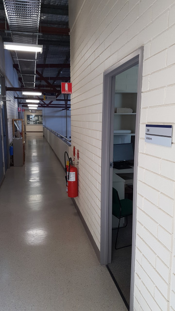 Visitors office on the east corridor.