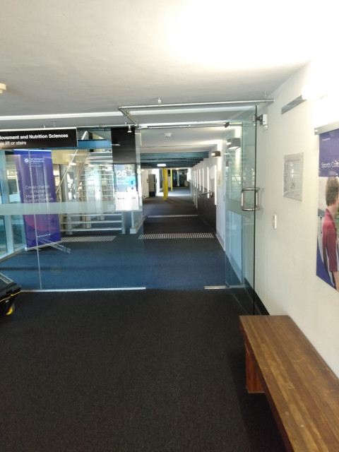 Walkway from Human Movement Studies Building 26B