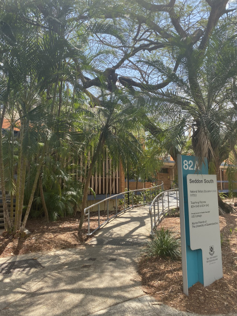 Walkway to building