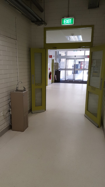 Water bubbler towards the northwest entrance.