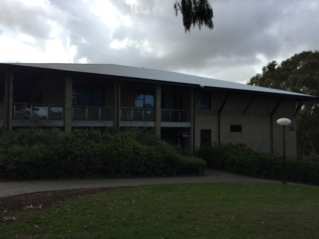 West side of the building