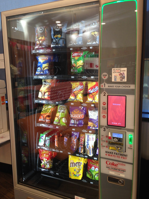 What's on offer in the snack vending machine